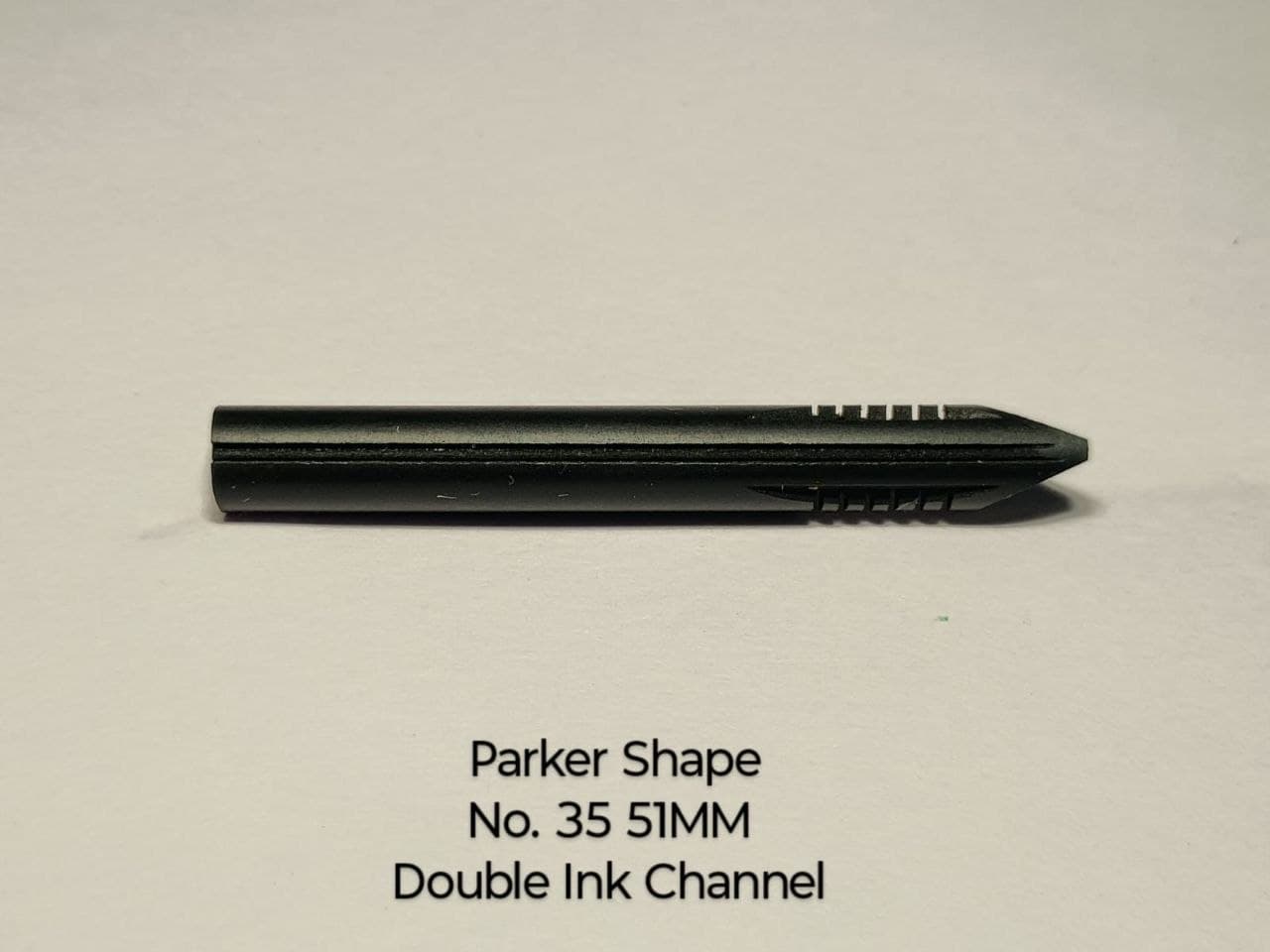Ebonite Feed #35 (51mm) - Parker Double hand-cut ebonite fountain pen feed by RS Writing Instruments