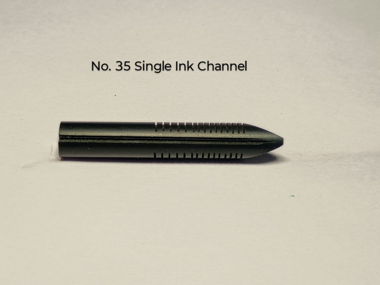 Ebonite Feed #35 - Single Channel hand-cut ebonite fountain pen feed by RS Writing Instruments