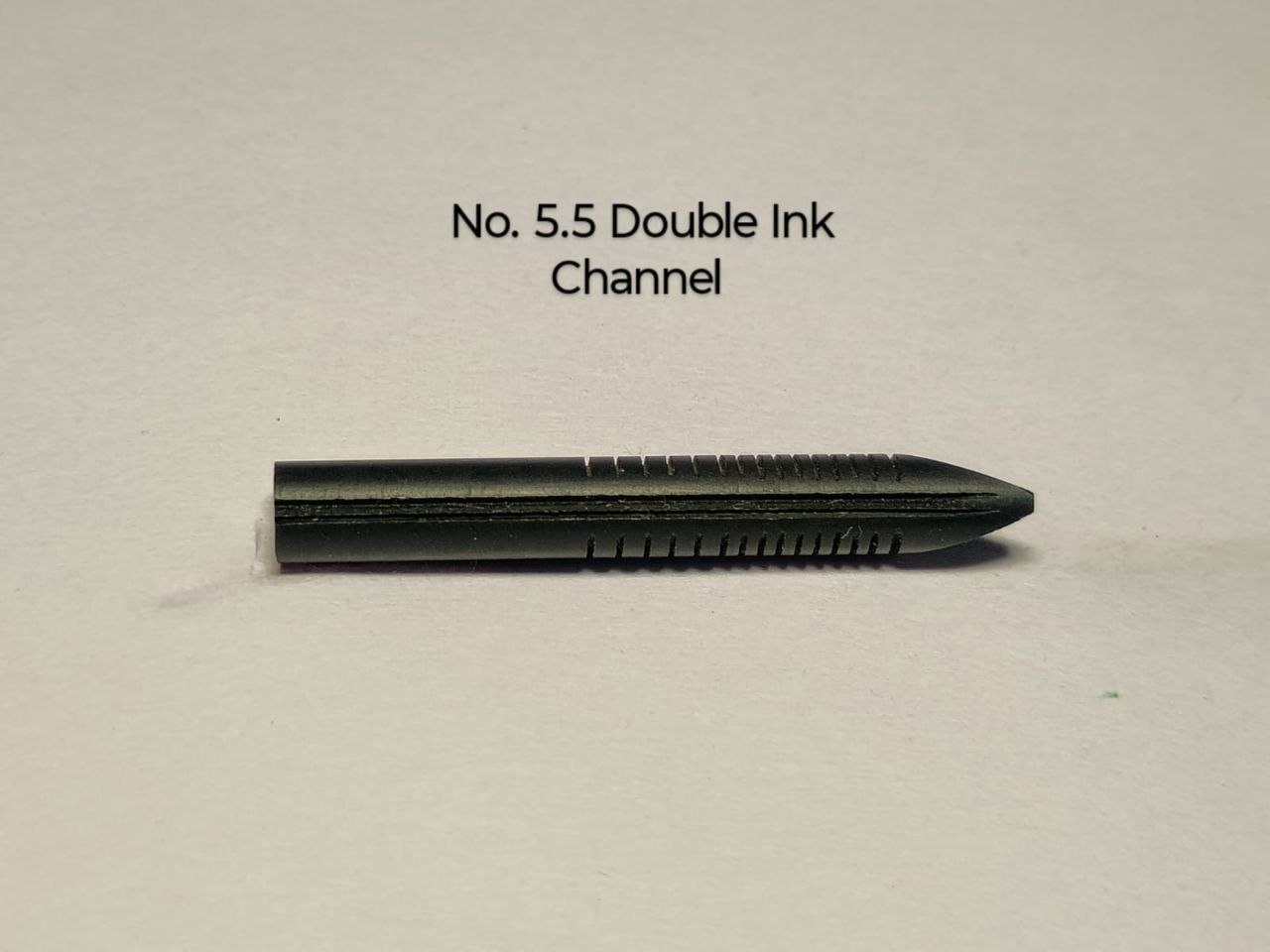 Ebonite Feed #5.5 - Double Channel hand-cut ebonite fountain pen feed by RS Writing Instruments